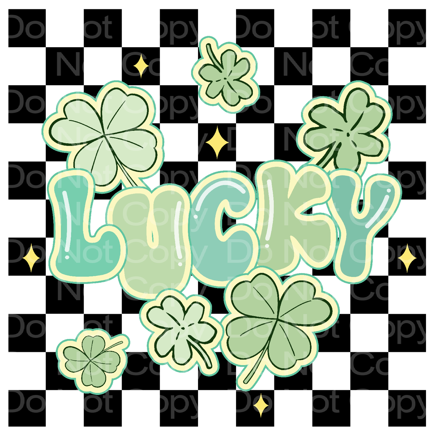 Lucky Checkered Transfer Film 1404