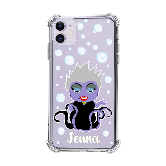 Personalized Evil Ursula Bubbles with name Clear Bumper Case
