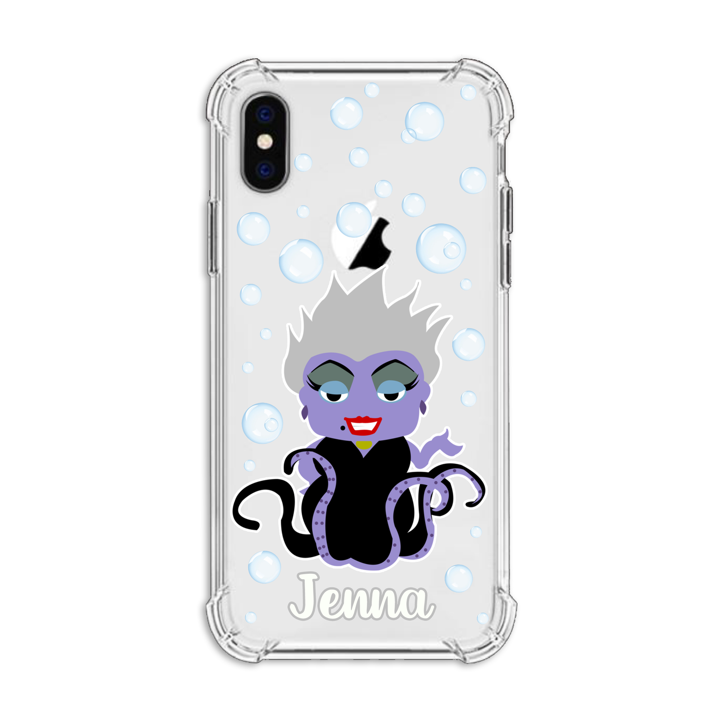 Personalized Evil Ursula Bubbles with name Clear Bumper Case