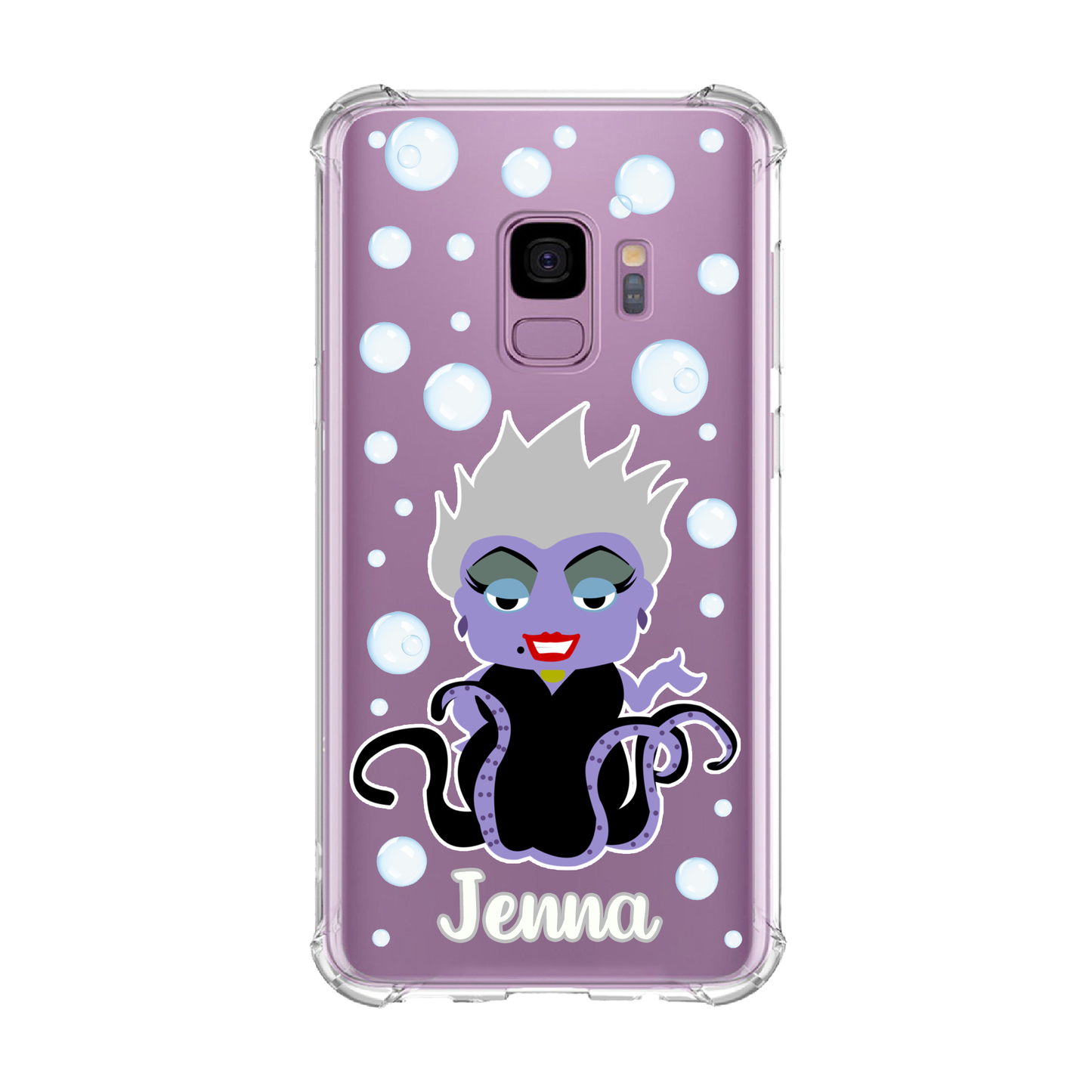 Personalized Evil Ursula Bubbles with name Clear Bumper Case