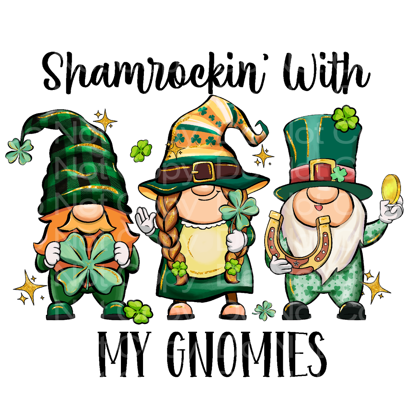 St Patrick Gnomies Transfer Film 1153