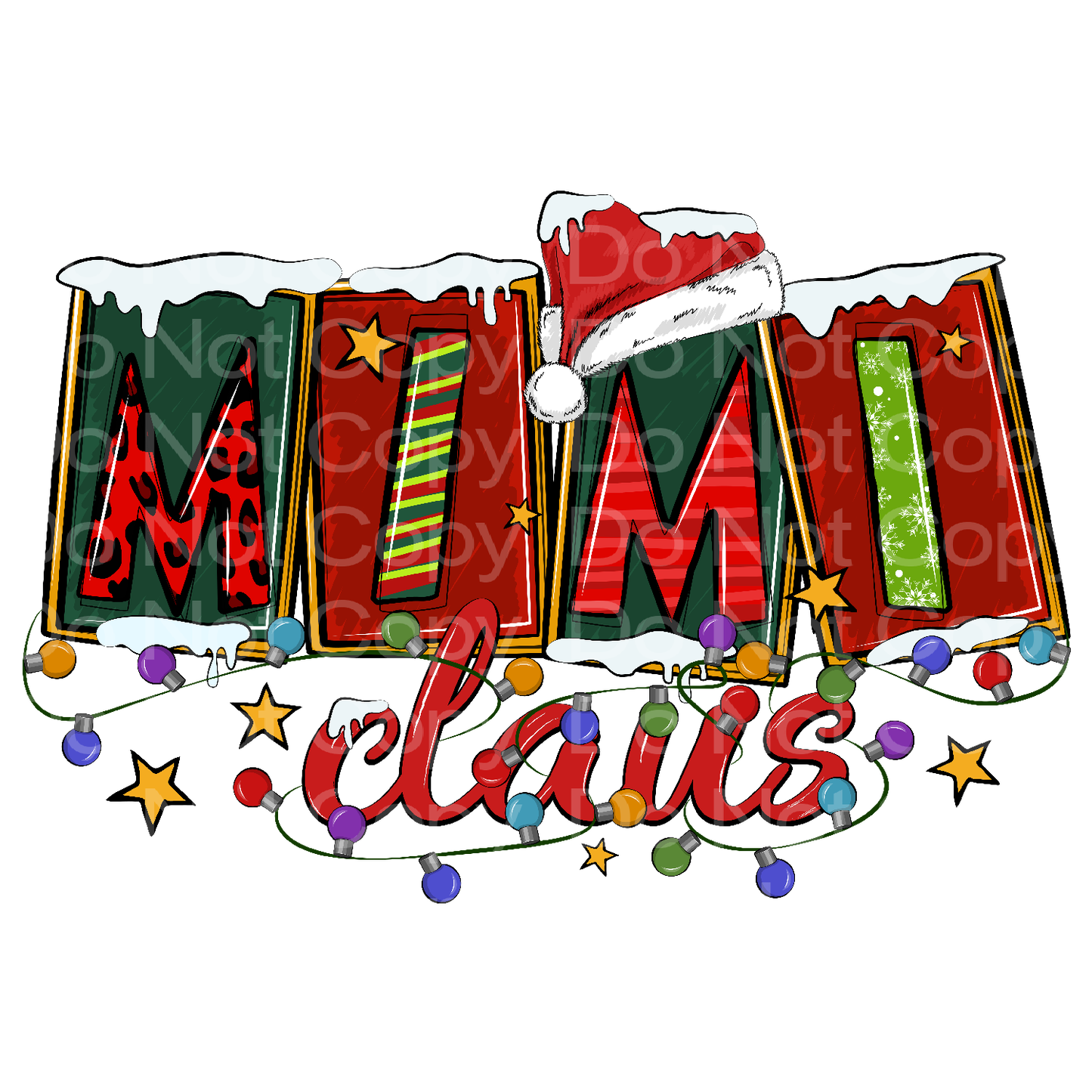 Christmas Mimi Claus Transfer Film 3140