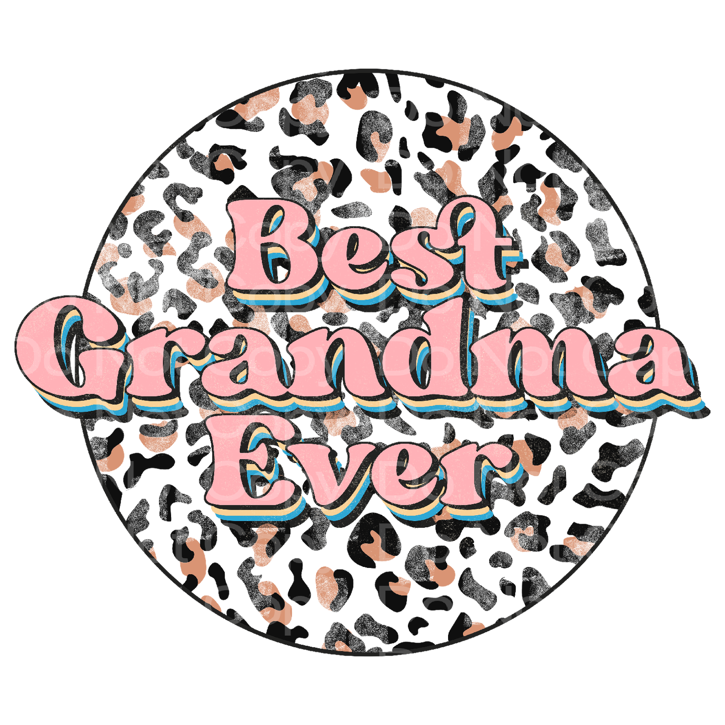 Retro Best Grandma Ever Transfer Film 3115
