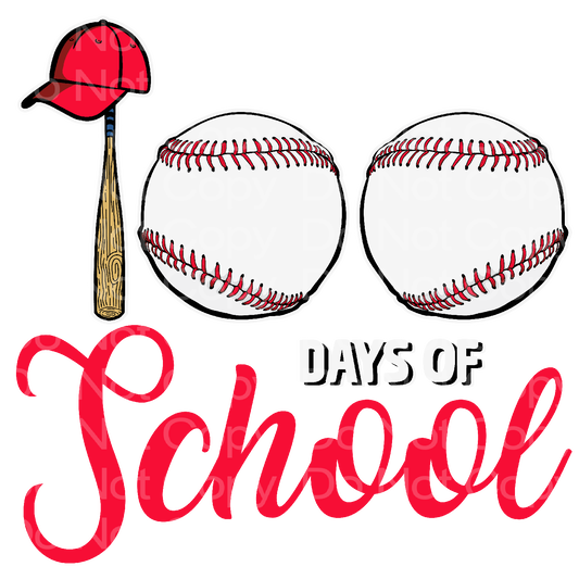 100 Days of school Baseball Transfer Film 2105