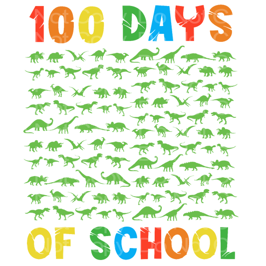100 Days of School Dinosaur Transfer Film 2145