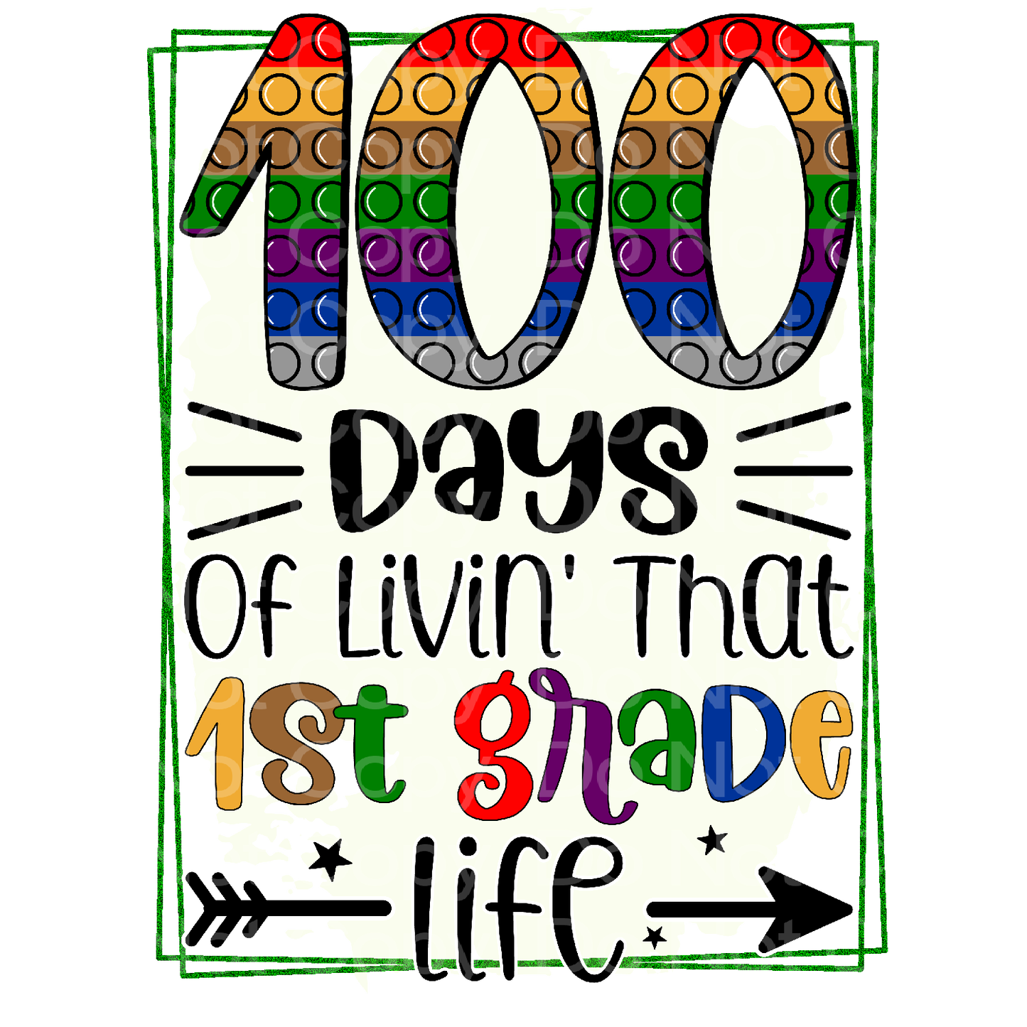 100 Days of 1st Grade Transfer Film 2129
