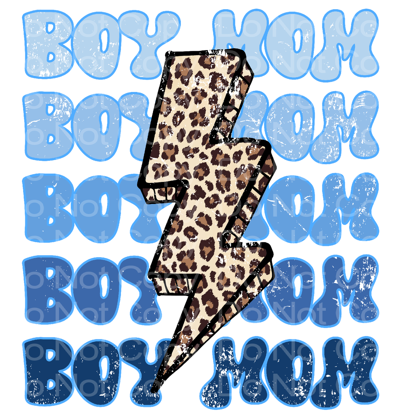 Boy Mom Lightning Bolt Transfer Film 475