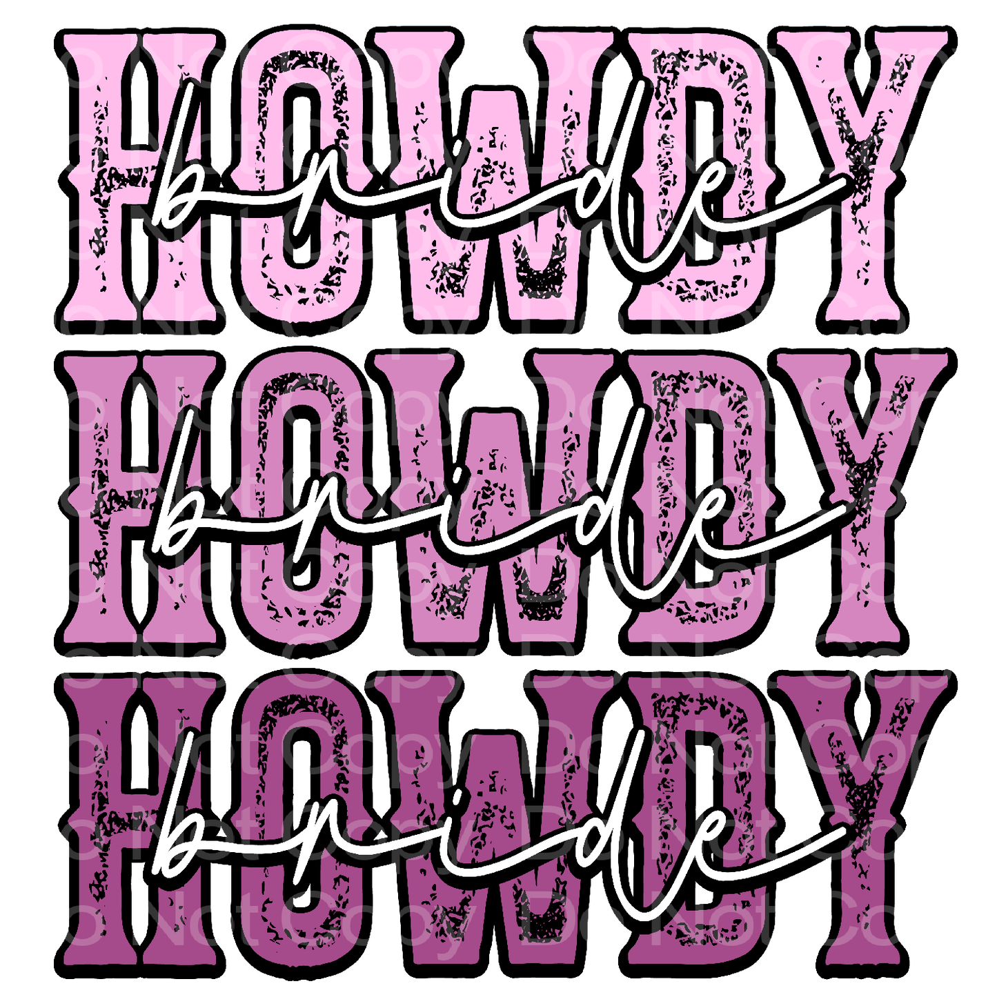 Western Howdy Bride Transfer Film 2811