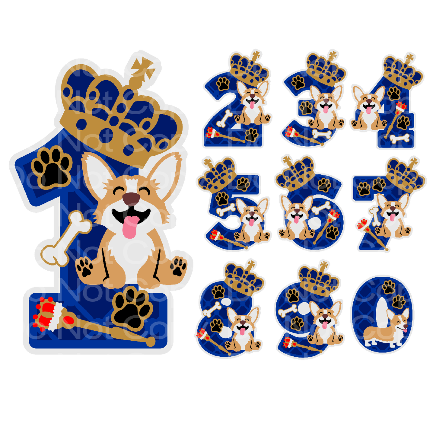 Corgi Queen Celebration Number Transfer Film 3009