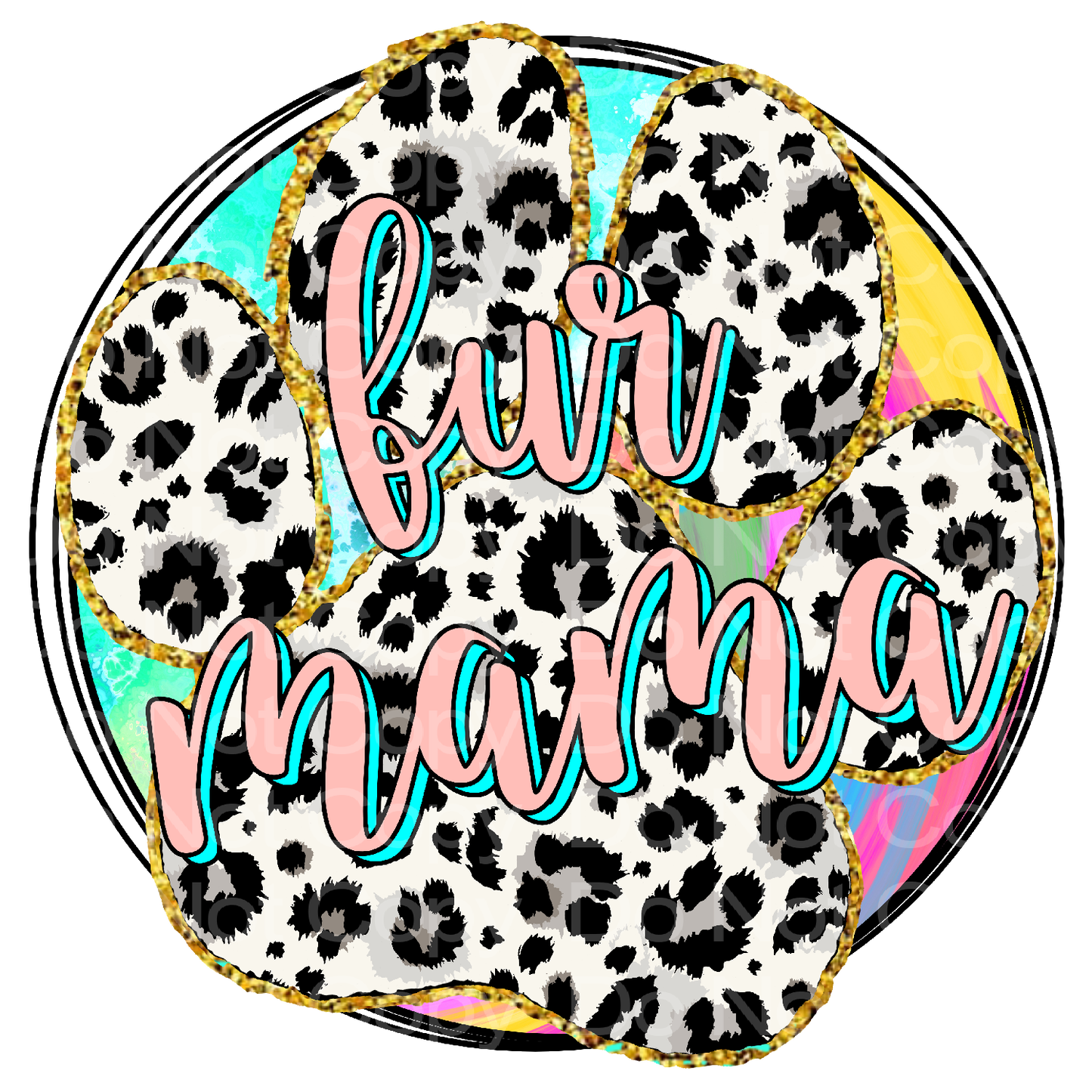 Fur Mama Paw Print Transfer Film 469