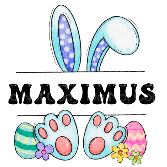 Customize it! Easter Boy Bunny with Name Transfer Film 5004