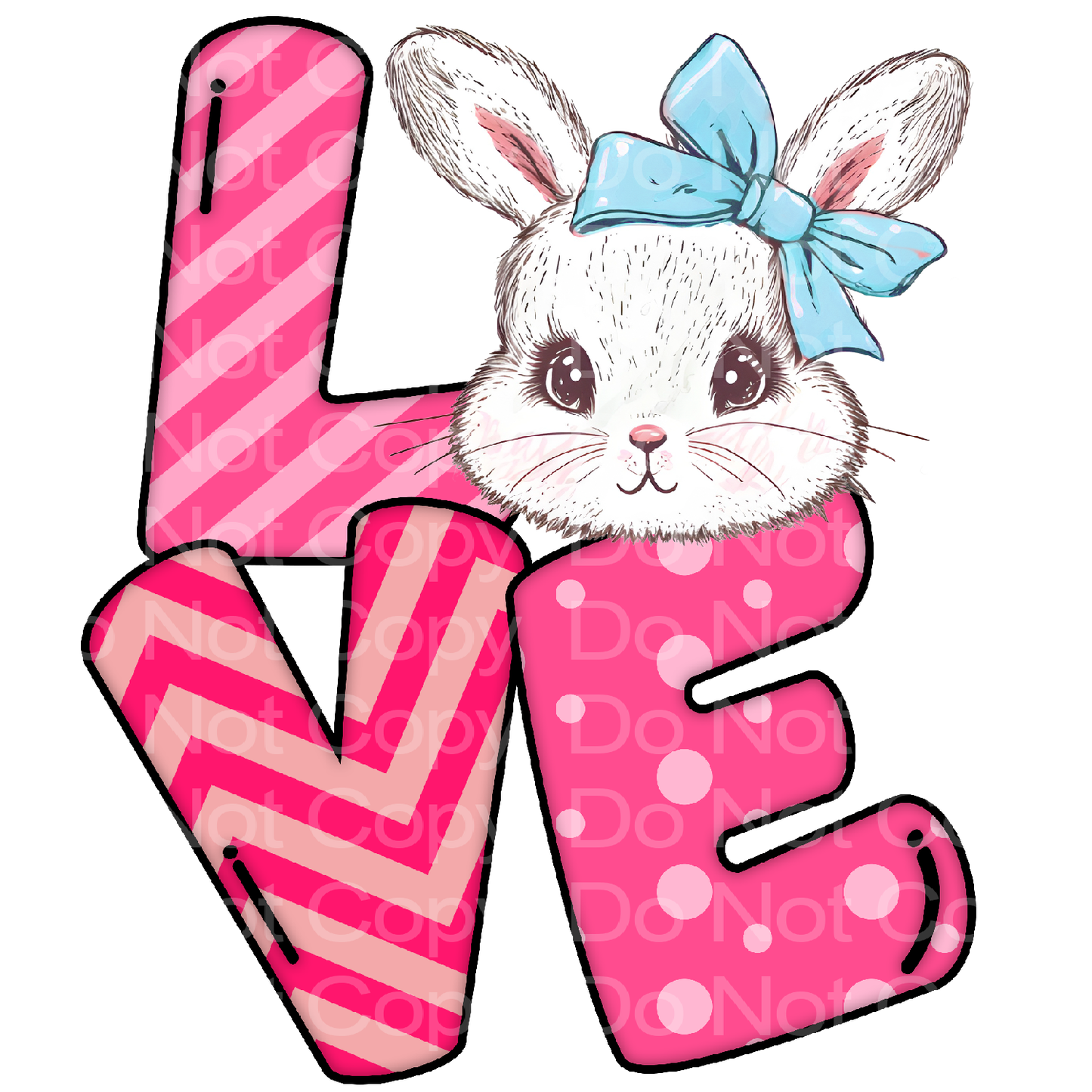 Easter Love Bunny Transfer Film 2432
