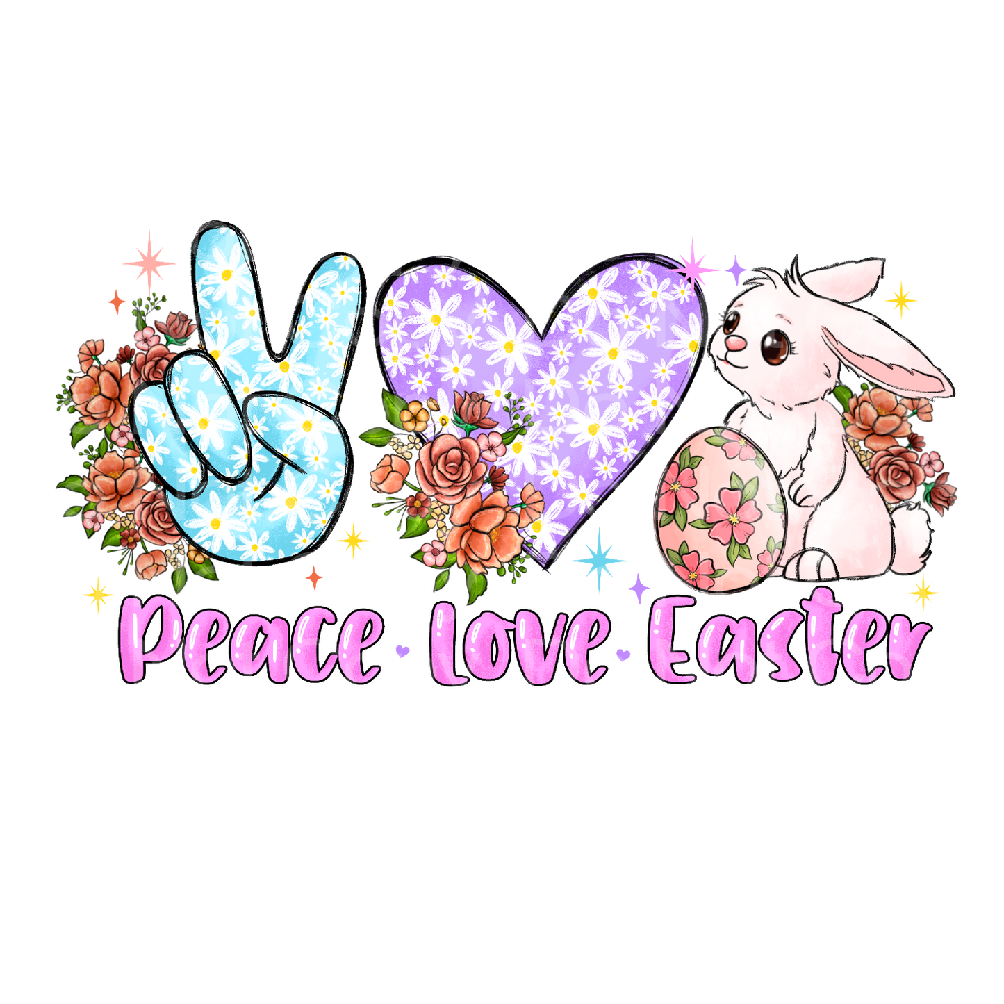 Peace Love Easter Transfer Film 2421