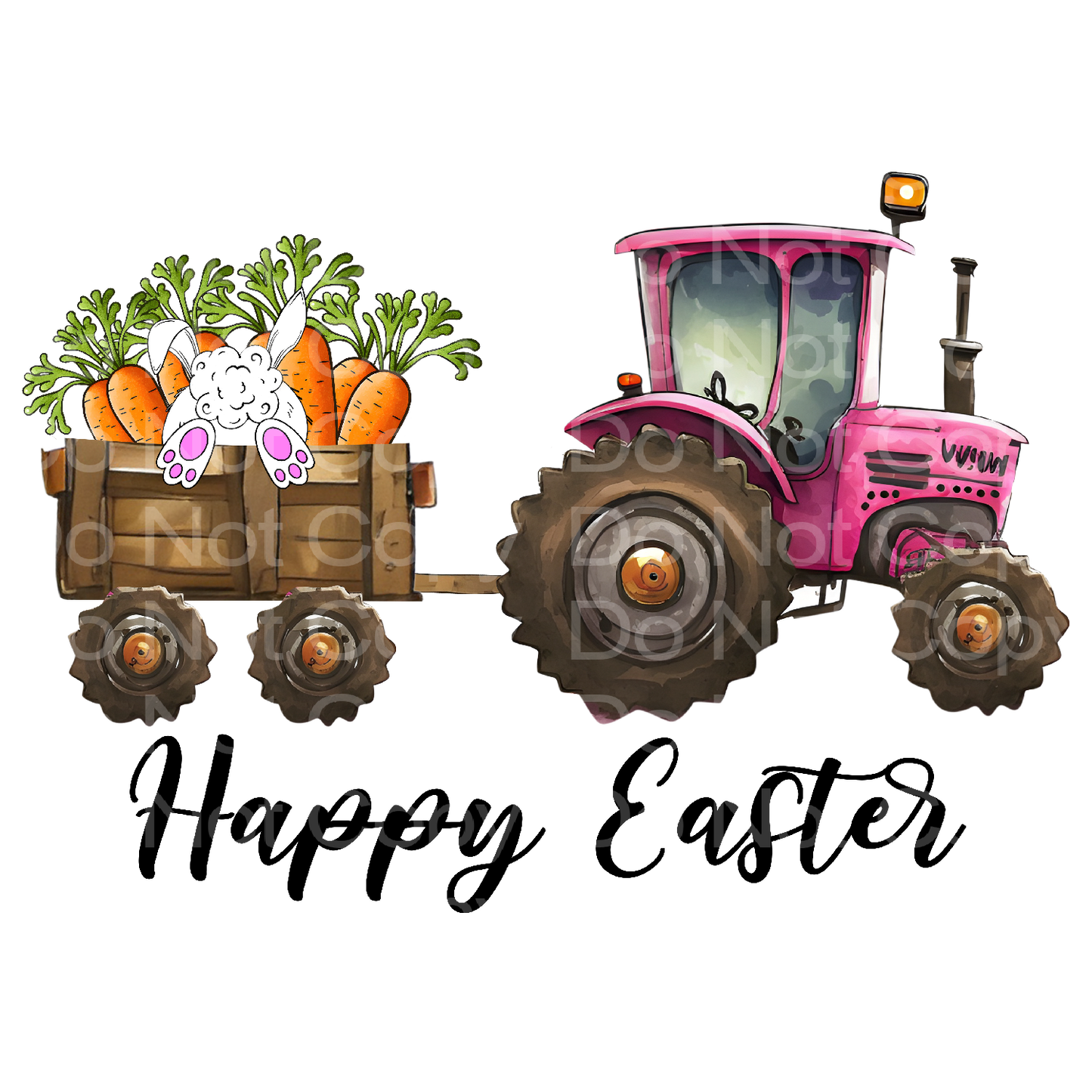 Easter Tractor Transfer Film 2437