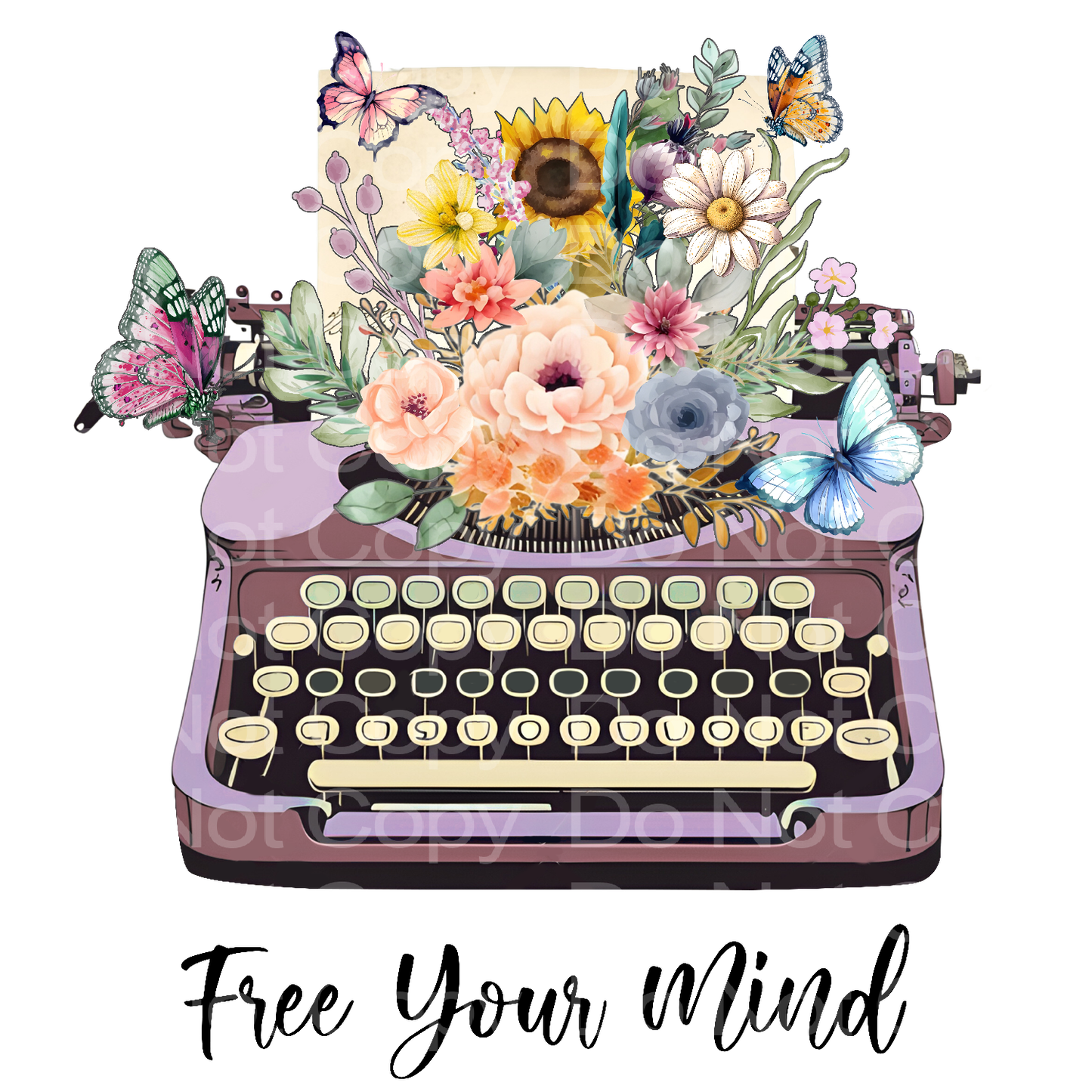 Free Your Mind Typewriter Transfer Film 265