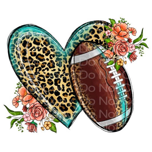 Cheetah Football Heart Transfer Film 1507