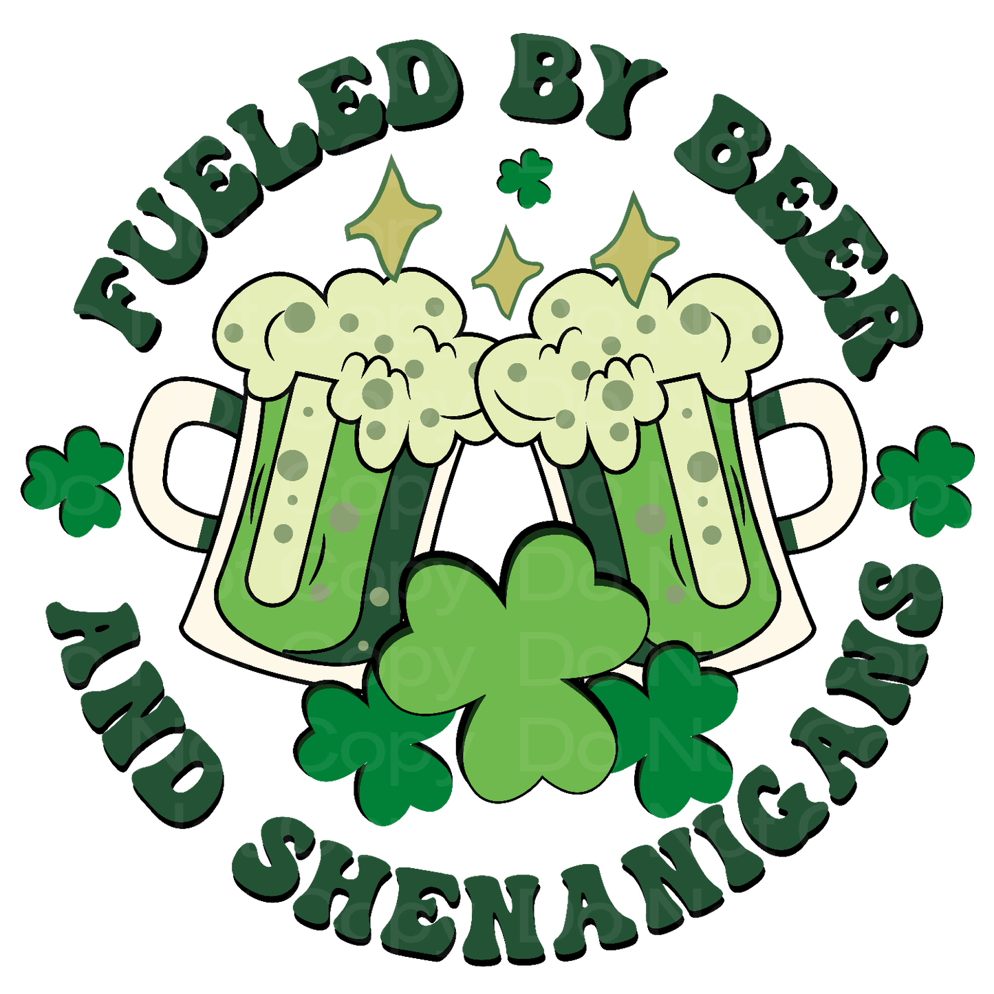 St Patrick's Fueled by beer Transfer Film 1161