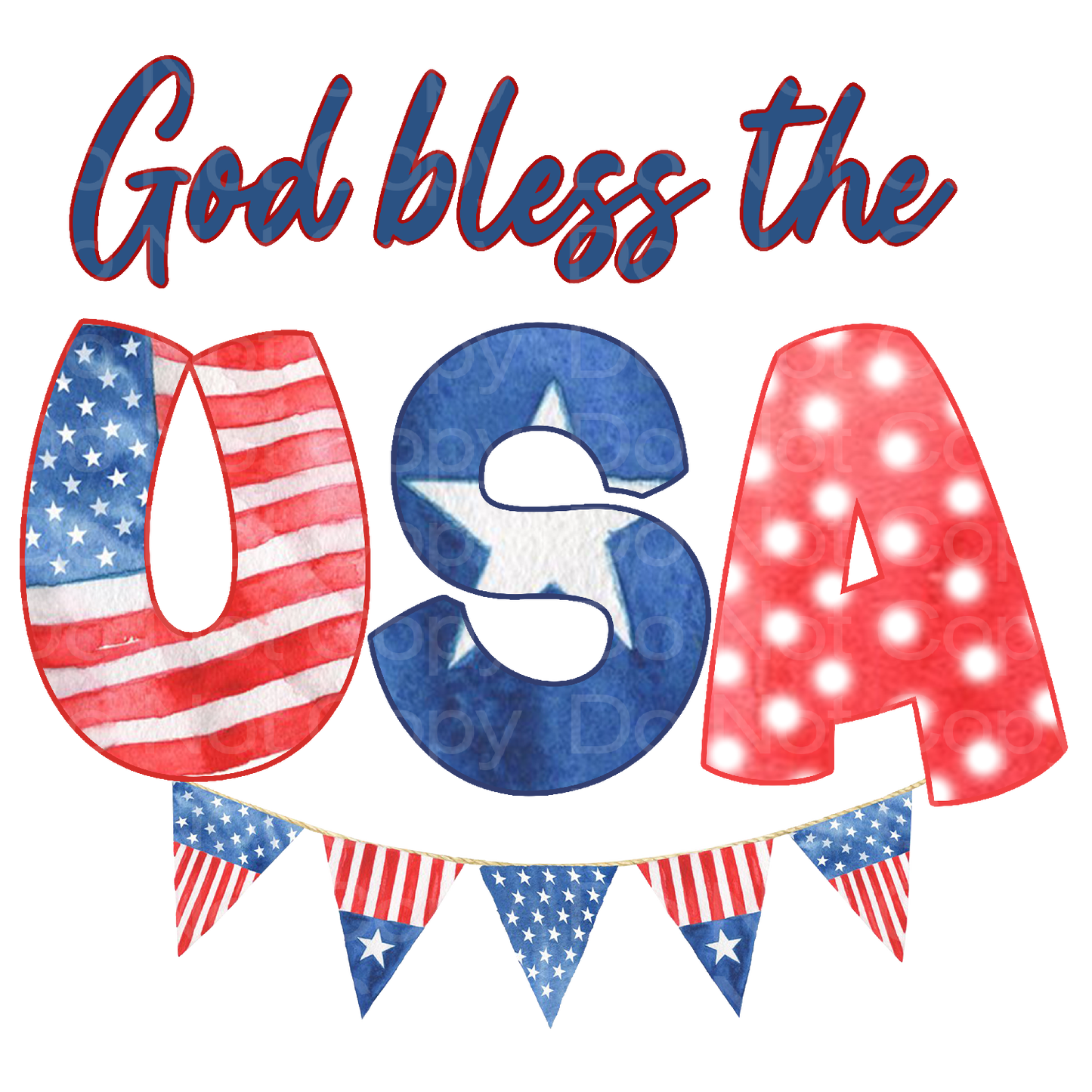 July 4th God bless the USA Transfer Film 1651