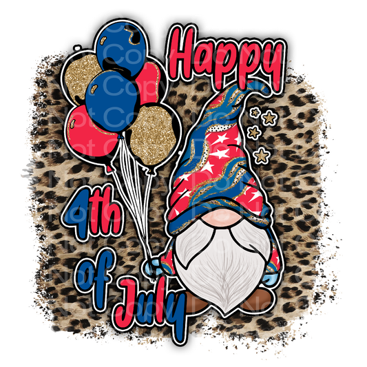 4th of July Gnome Transfer Film 1631