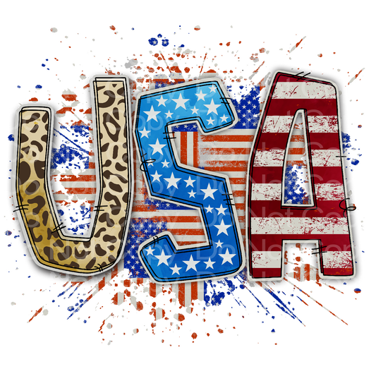 4th of July USA Transfer Film 1639