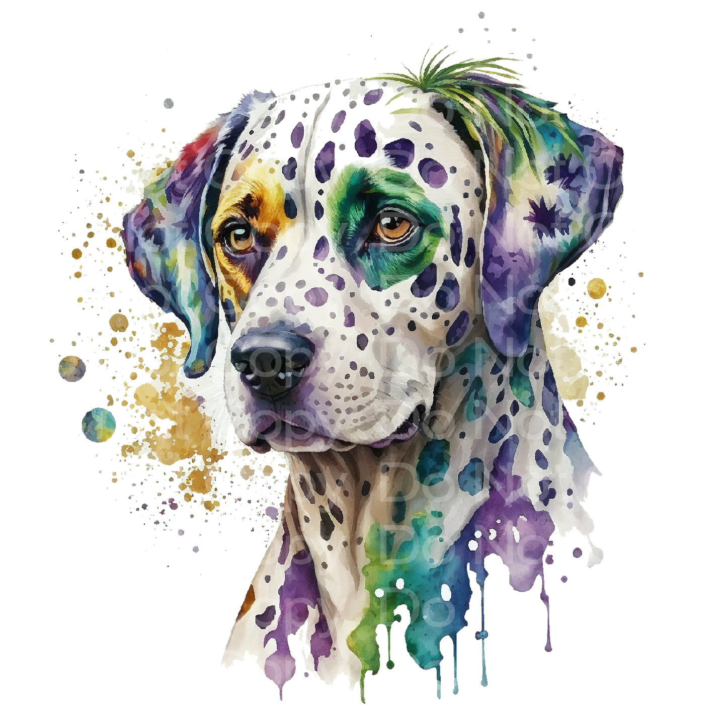 Mardi Gras Dalmatian Dog Transfer Film 1433