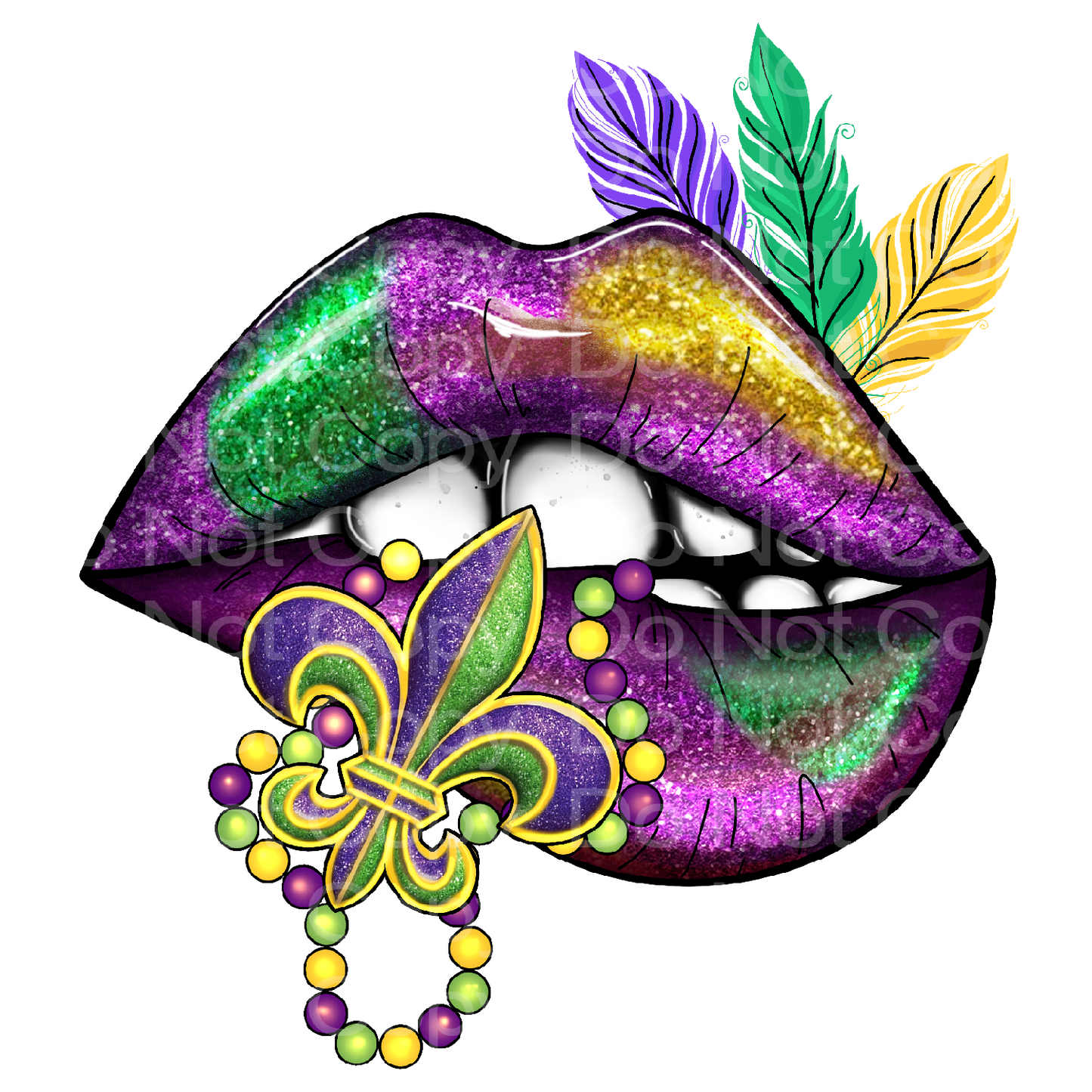 Mardi Gras Sexy Lips Transfer Film 2026