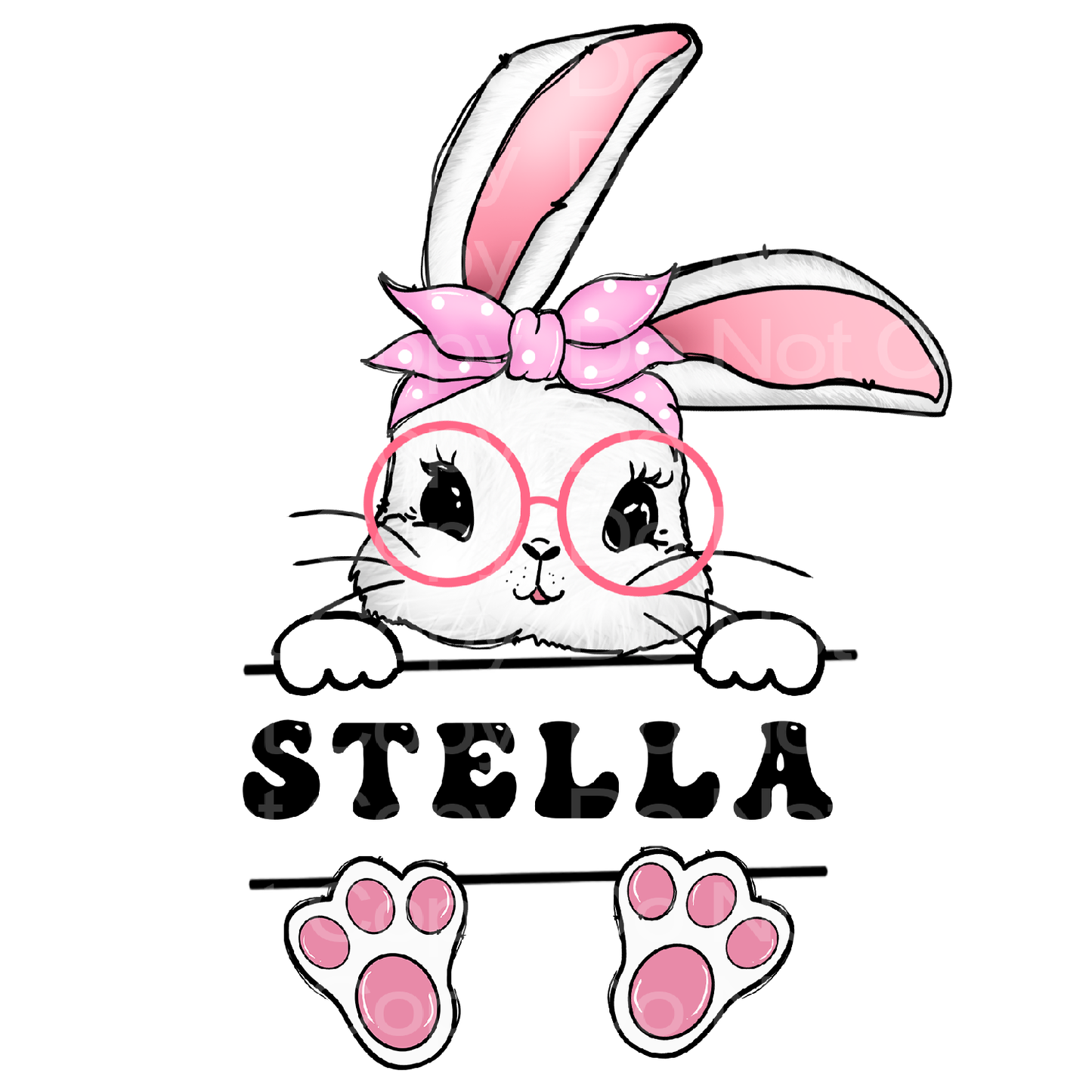 Customize it! Easter Pink Bunny Transfer Film 5001