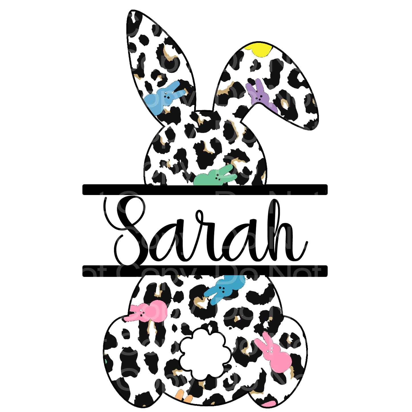 Customize it! Peep Cheetah with Child Name Transfer Film 5010