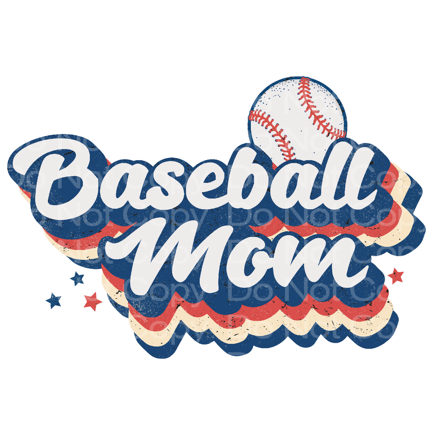 Retro Baseball Mom Transfer Film 200A14