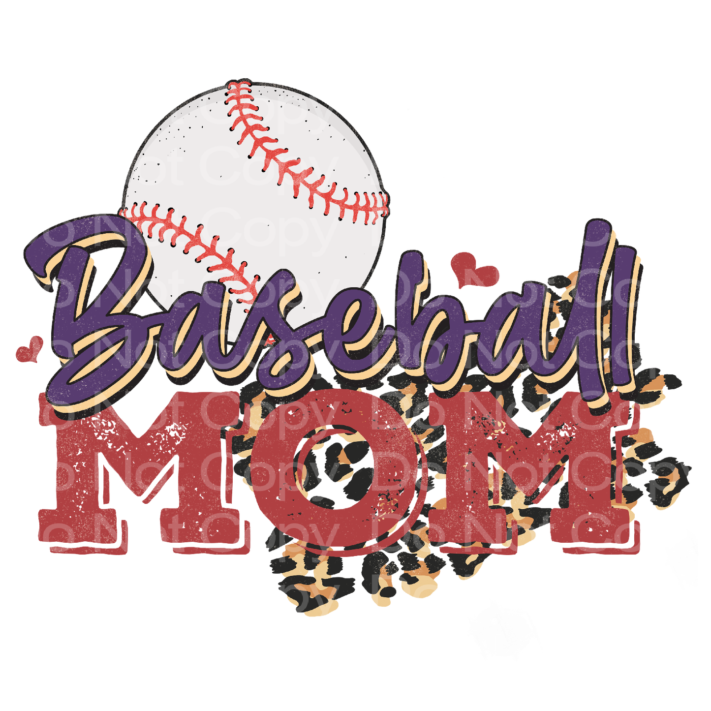 Cheetah Retro Baseball Mom Transfer Film 200A15