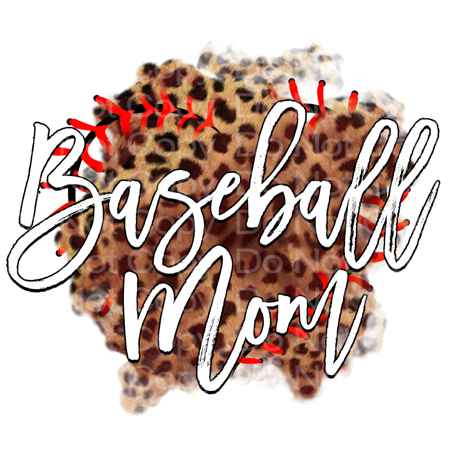 Leopard Baseball Mama Transfer Film 278