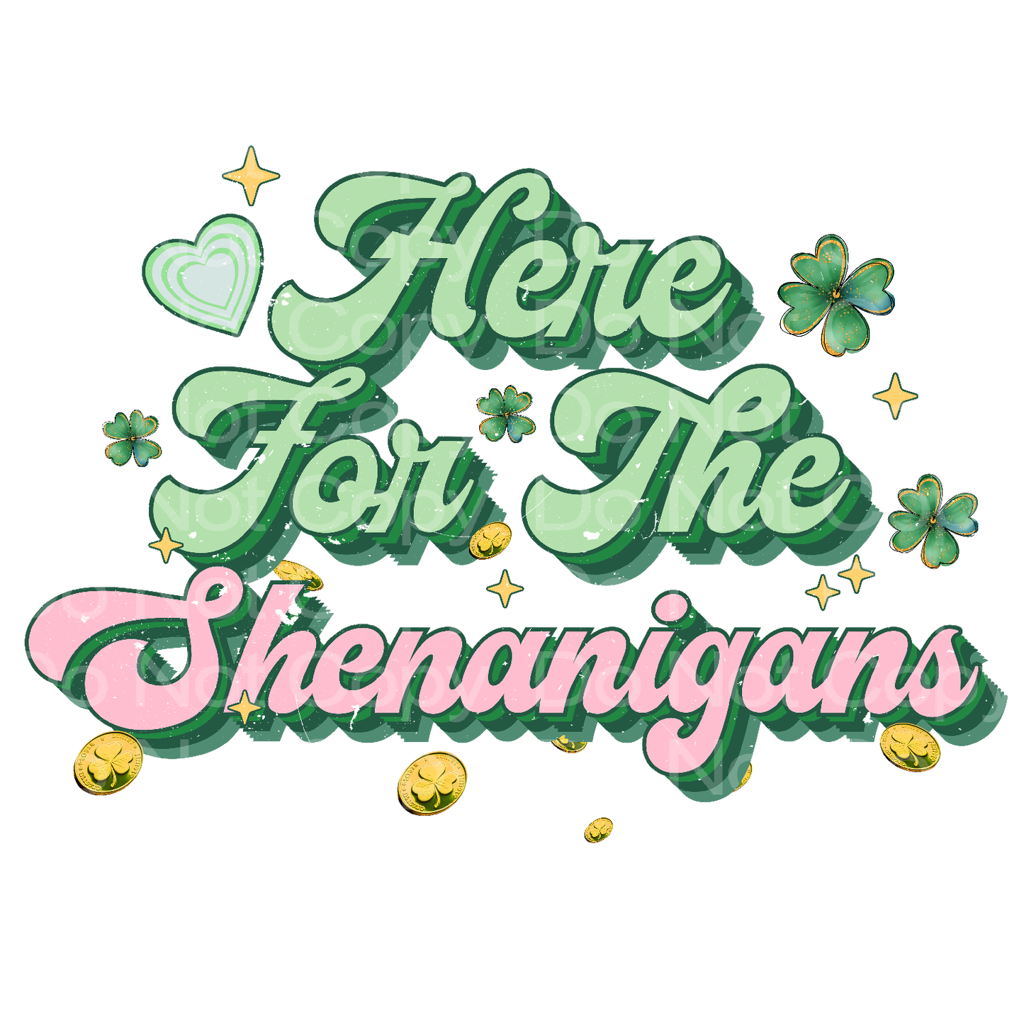 St Patrick's Groovy Shenanigans Transfer Film 1415