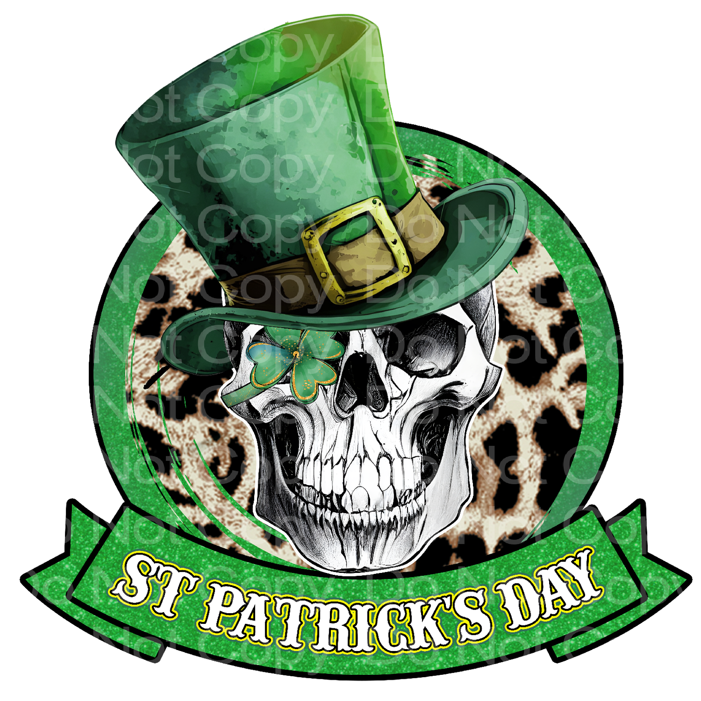 St Patrick's Skull Transfer Film 1414