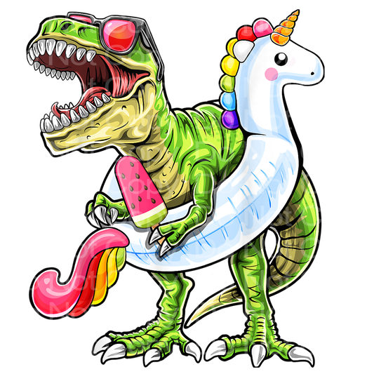 Summer Cool Dinosaur TRex Transfer Film 6002