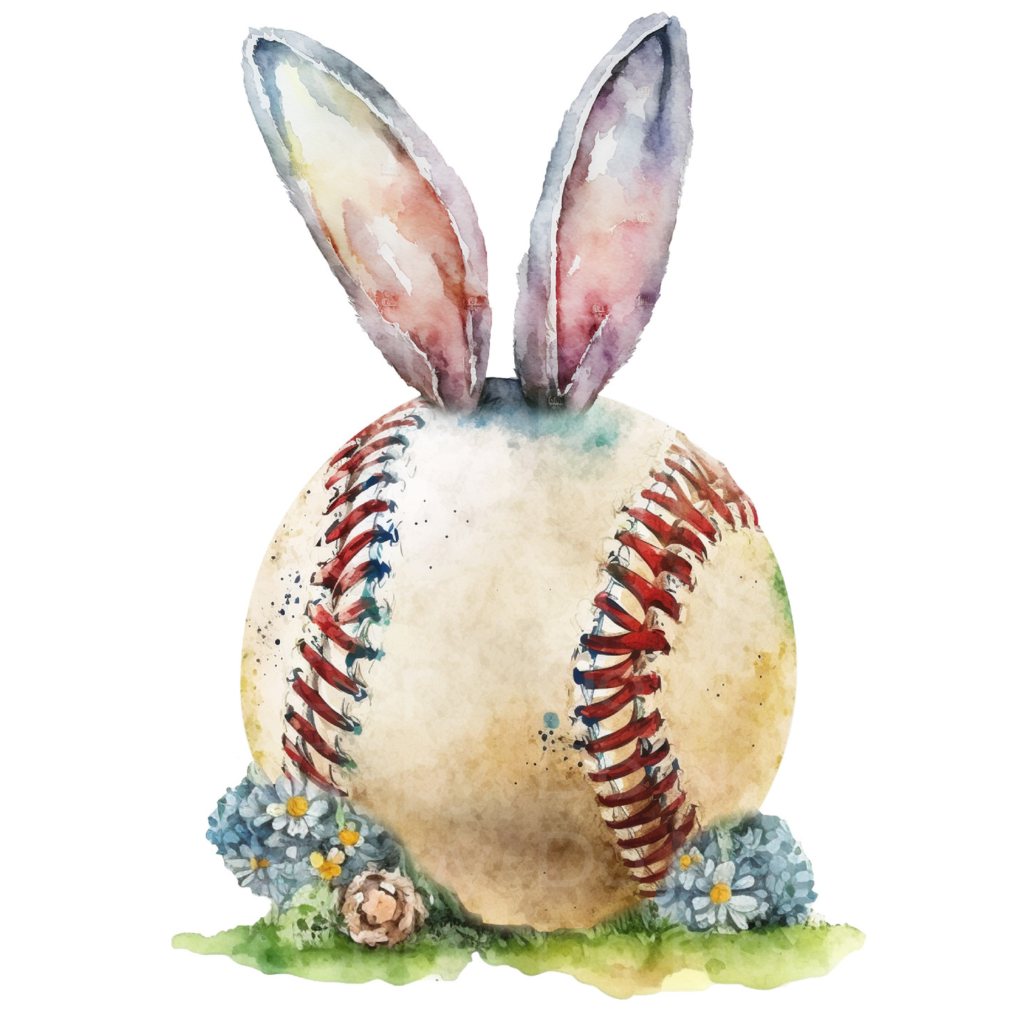 Easter Baseball Bunny Ears Transfer Film 2494