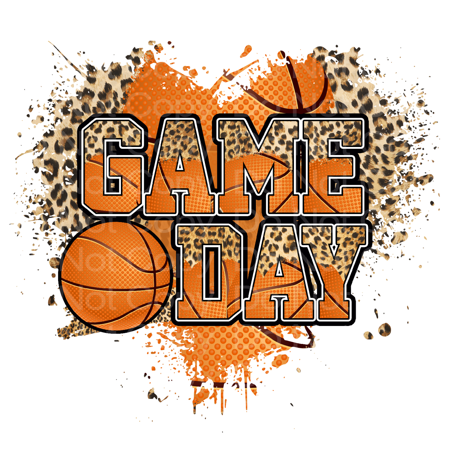 Heart Game Day Basketball Transfer Film 0309