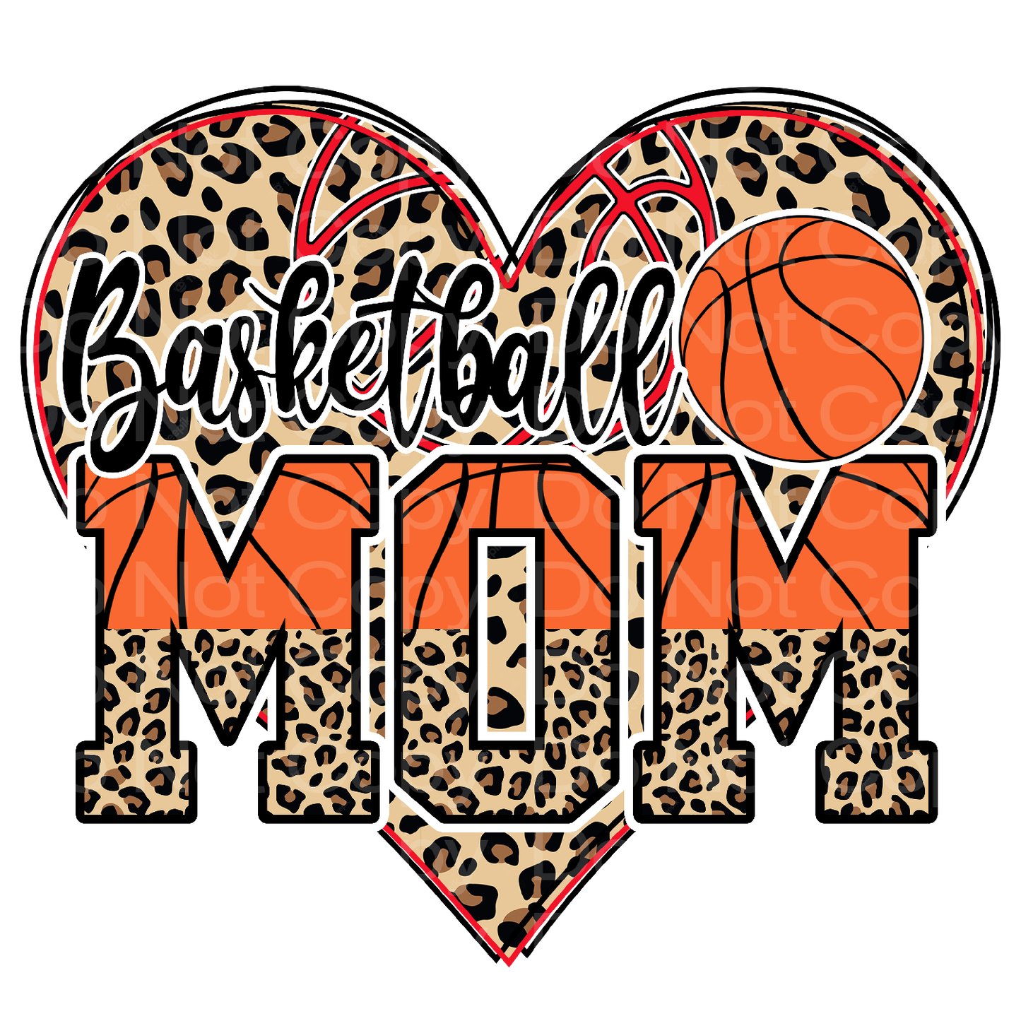 Heart Basketball Mom Transfer Film 0315