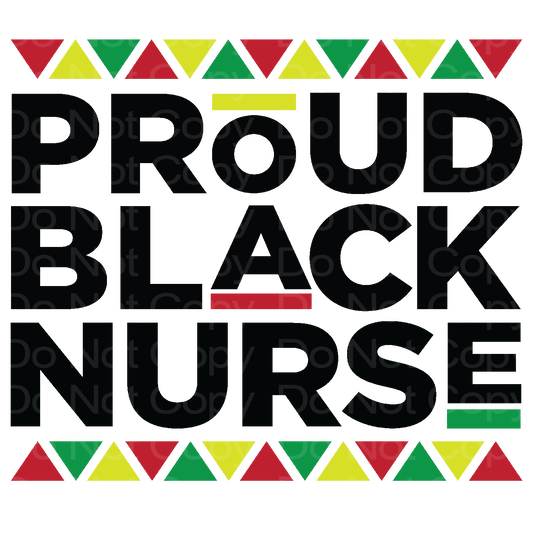 Proud Black Nurse Transfer Film 1872