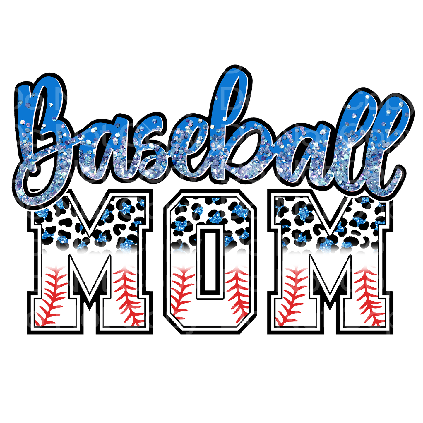 Blue Baseball Mom Transfer Film 295