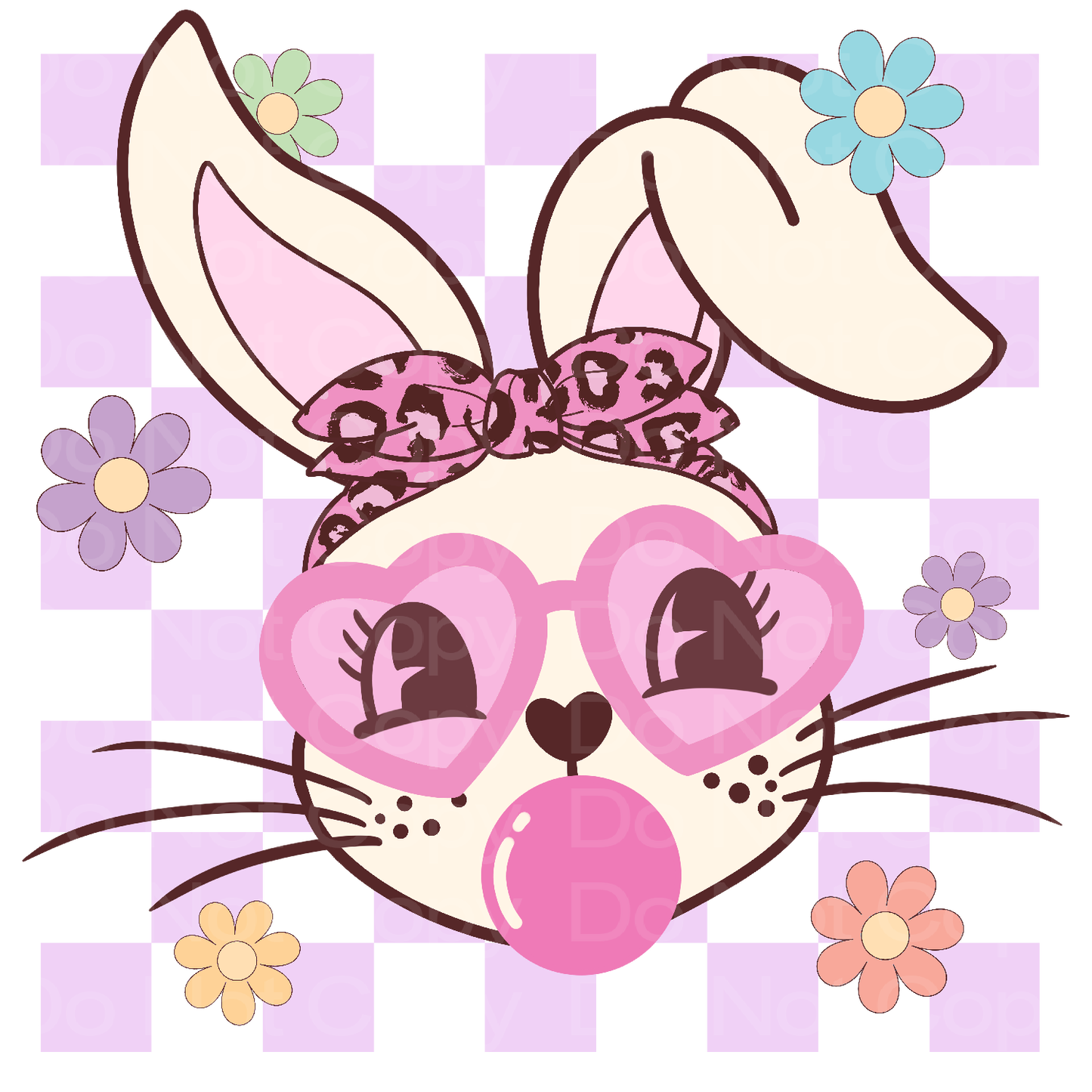 Bubble Gum Easter Bunny Transfer Film 2482