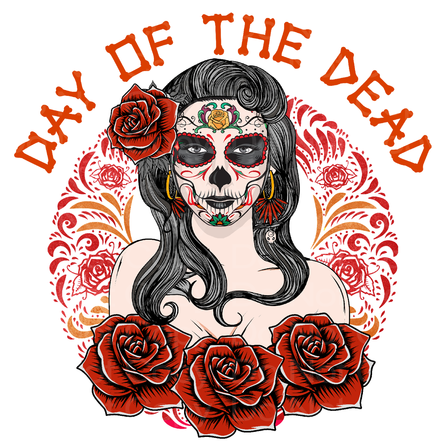 Day of the Dead Roses Transfer Film 5009