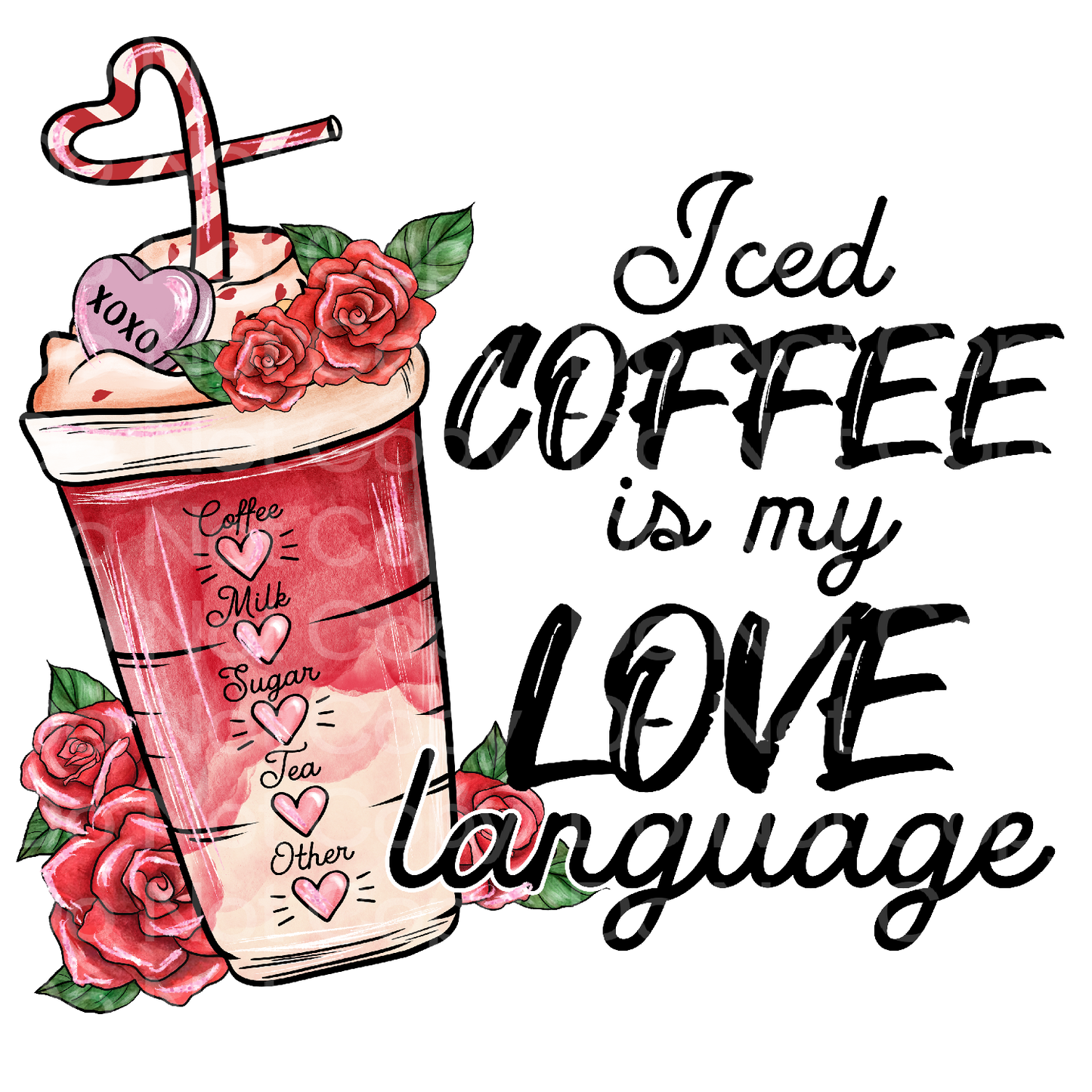 Valentine Ice Coffee Transfer Film 2431
