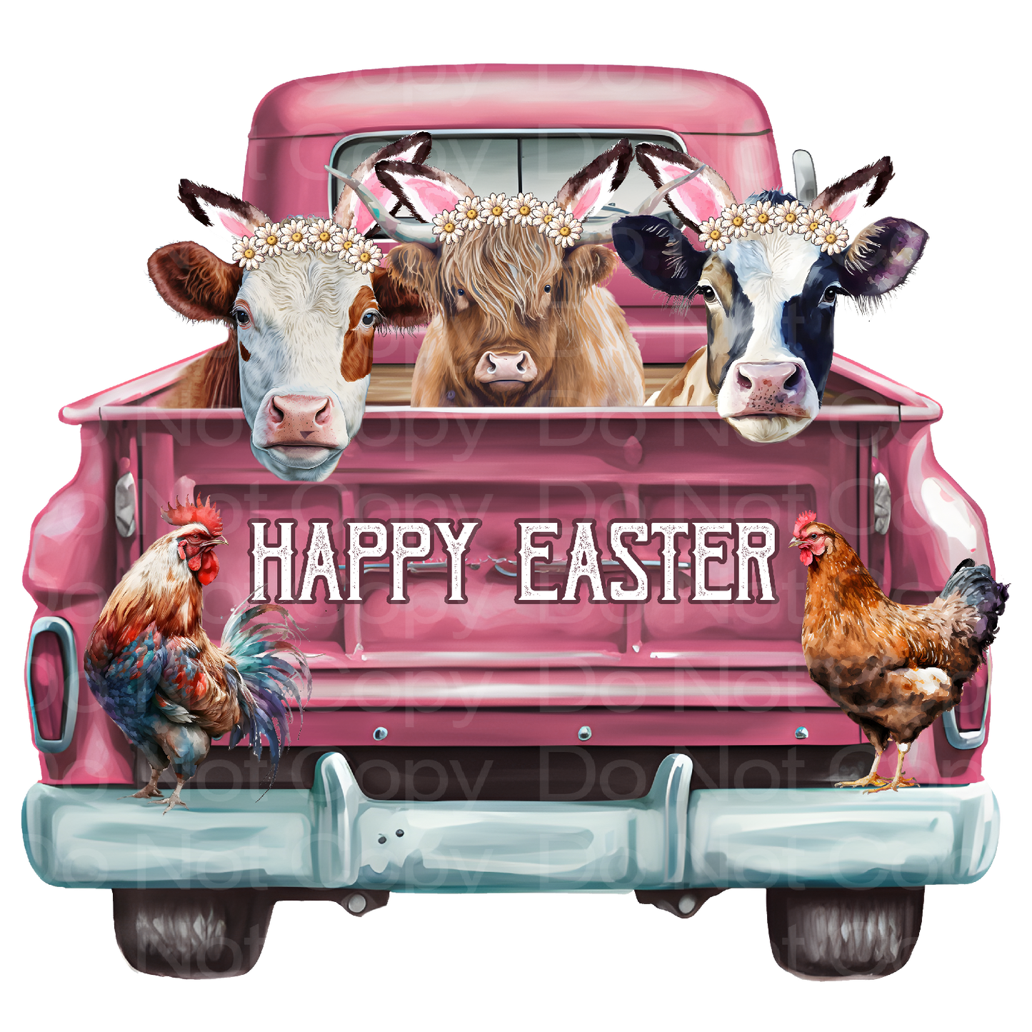 Easter Farm Animals Transfer Film 2488