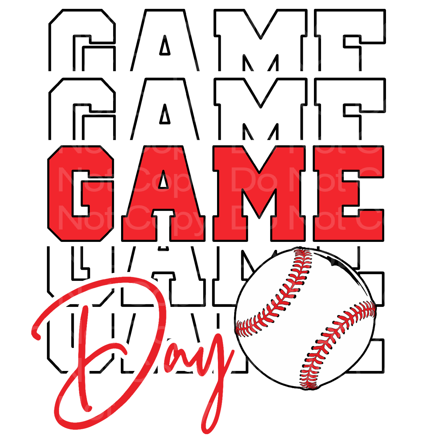Game Day Baseball Transfer Film 0304
