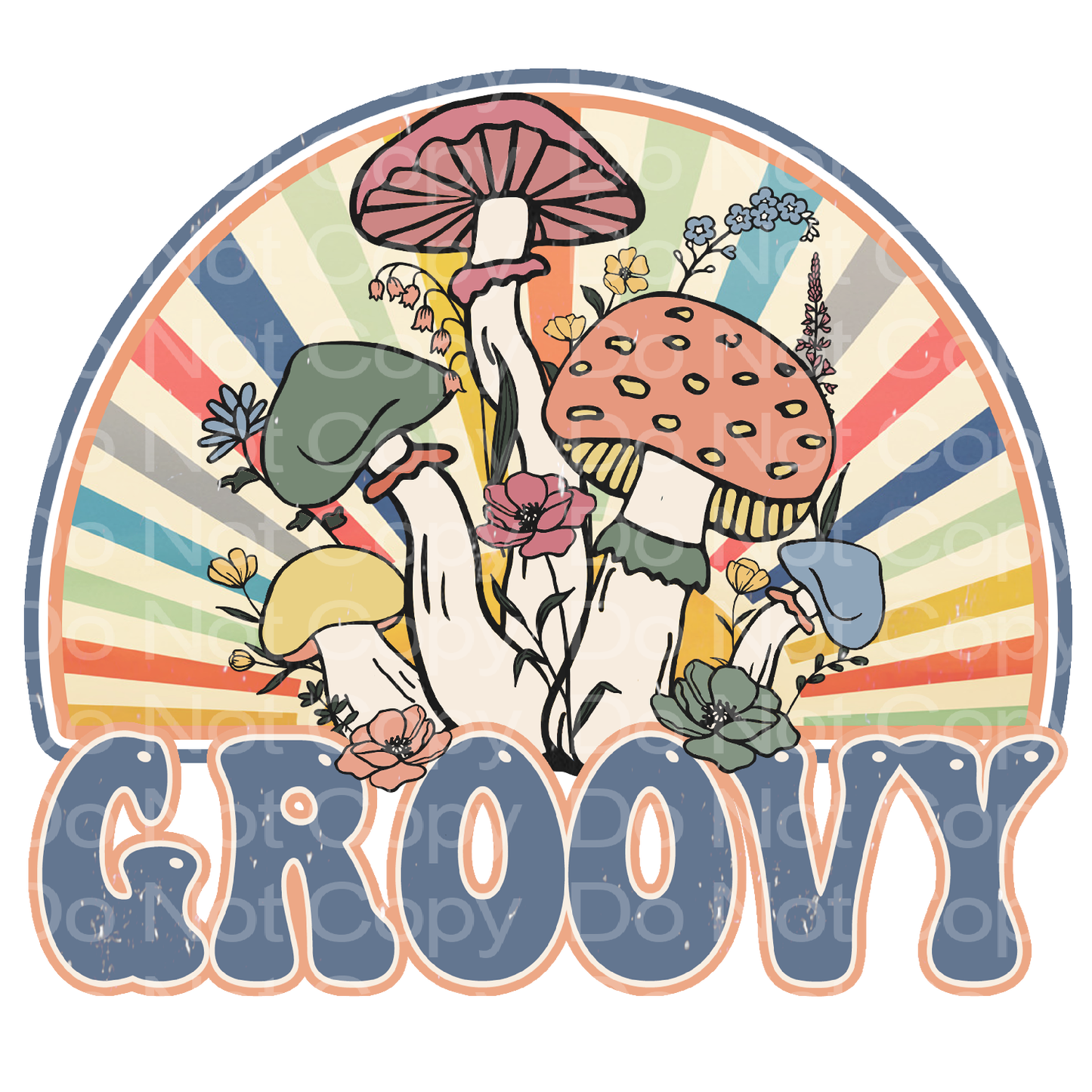 Groovy Mushroom Transfer Film 434