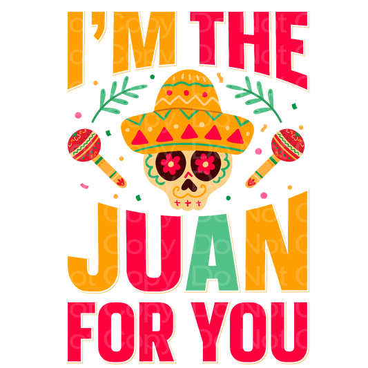 I'm the Juan for you Cinco De Mayo Transfer Film 7002