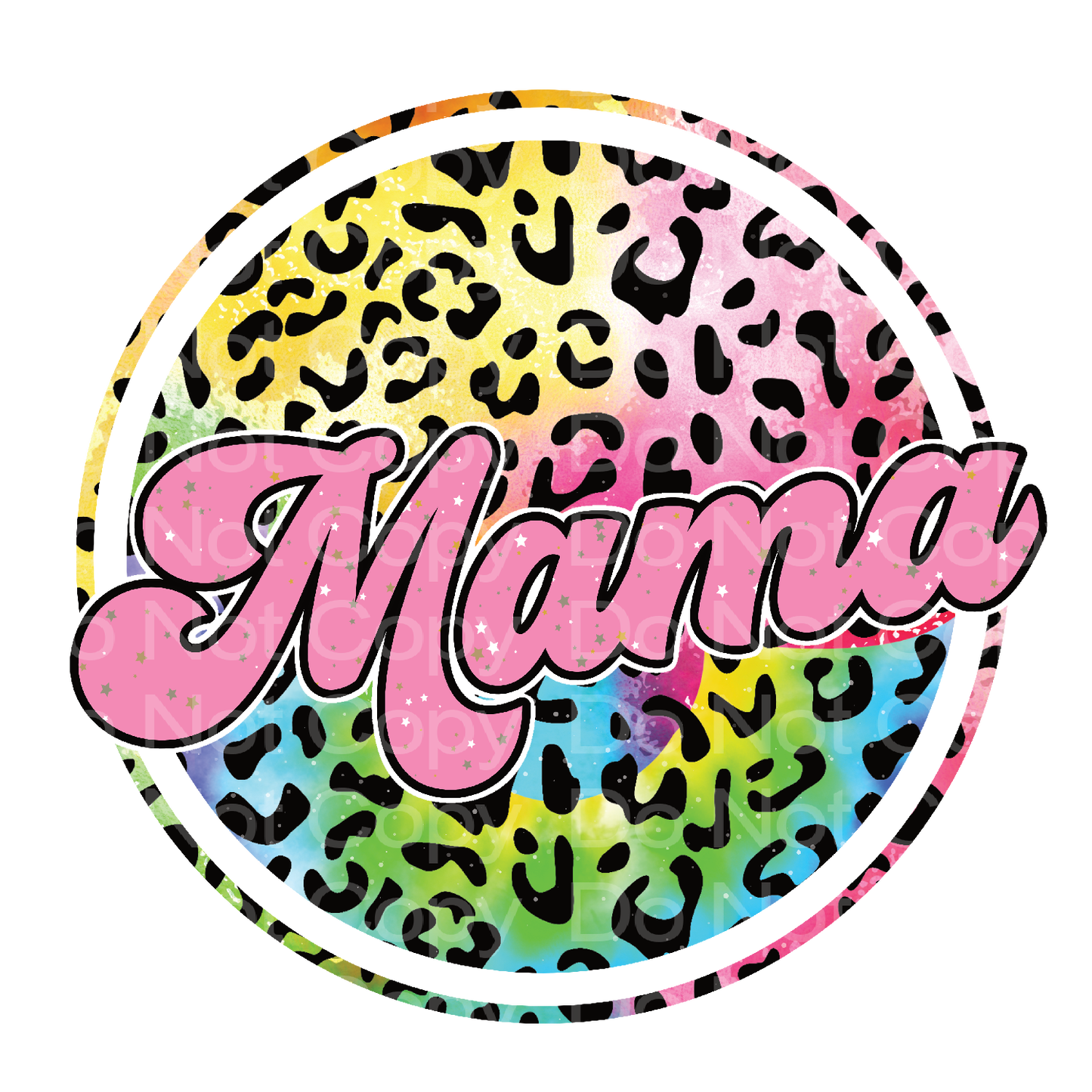 Mama Rainbow Cheetah Matching Transfer Film 2604
