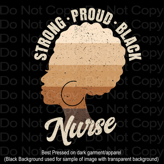 Strong Proud Black Nurse Transfer Film 1869