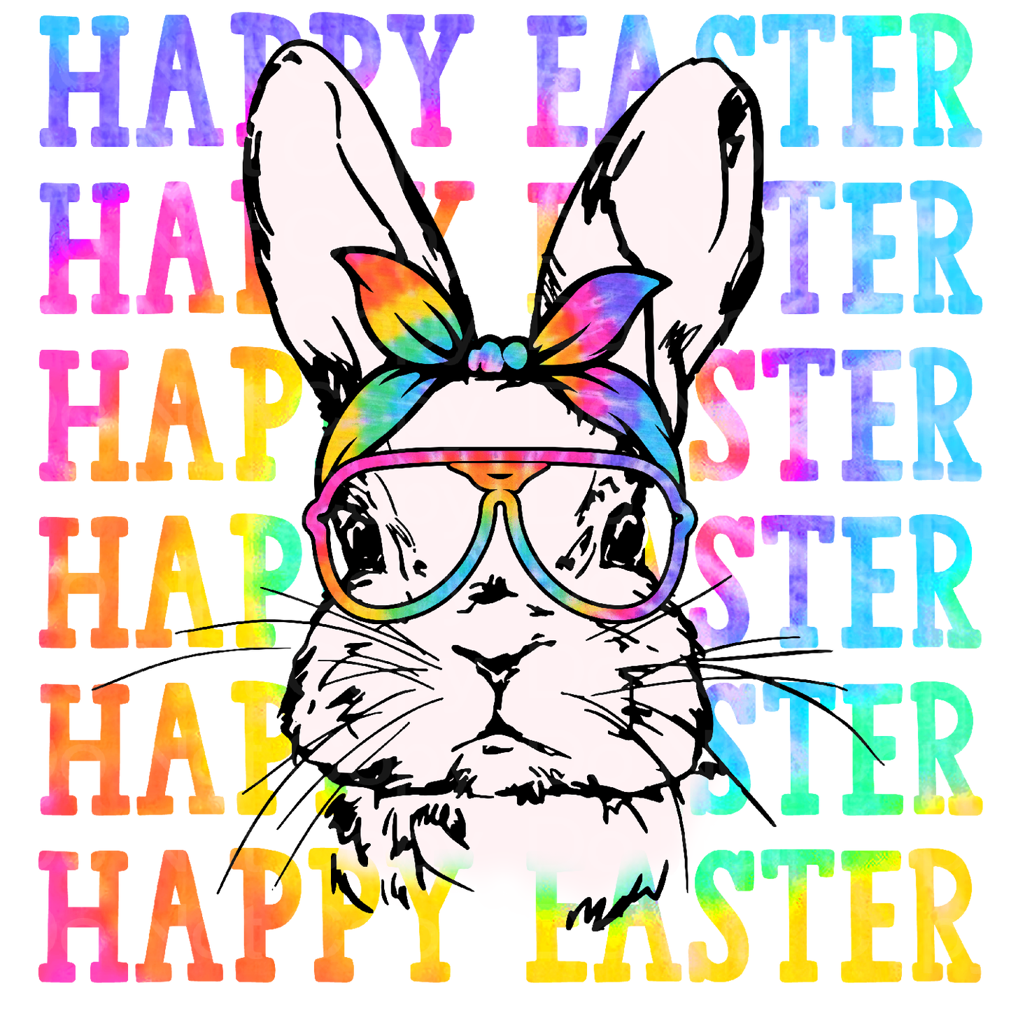 Happy Easter Rainbow Transfer Film 2481