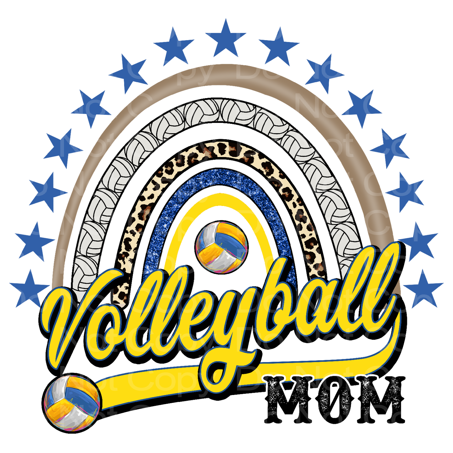 Rainbow Volleyball Mom Transfer Film 0318